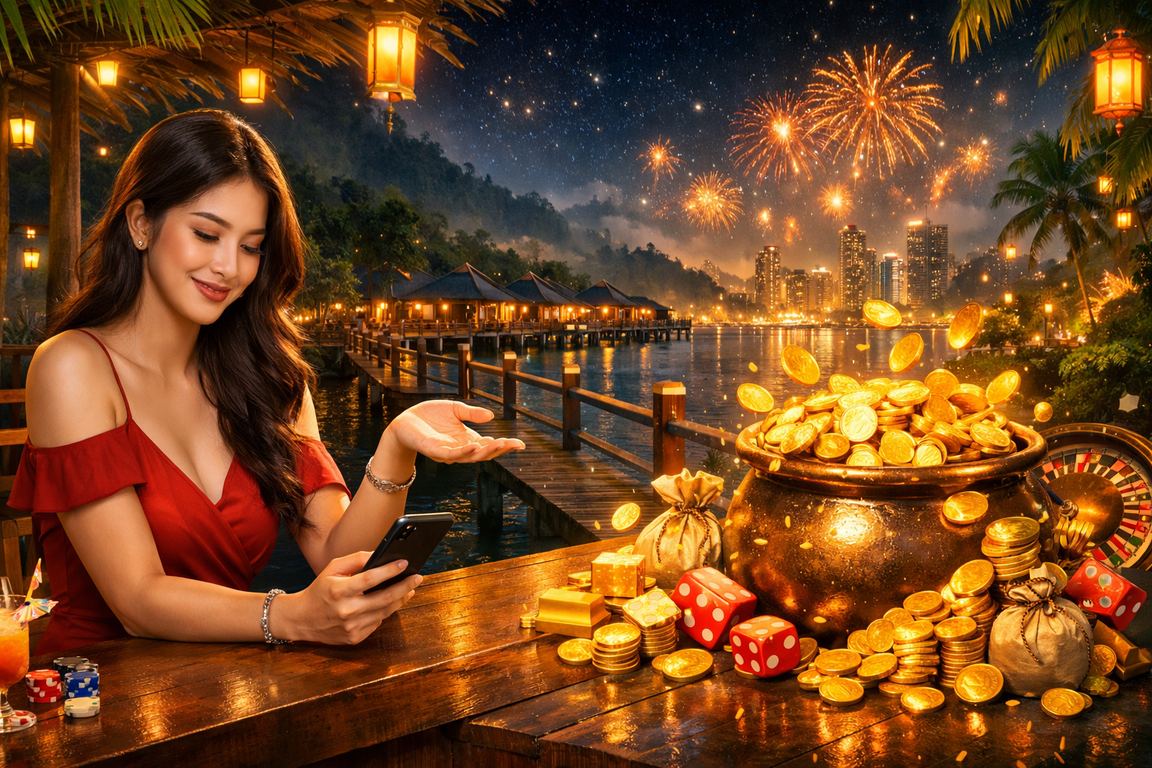 Pengguna Malaysia mengakses kasino dalam talian melalui telefon mudah alih di Sabah